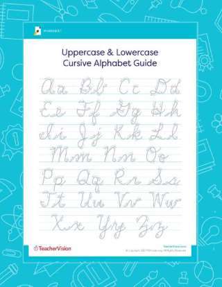 Lowercase and uppercase cursive practice